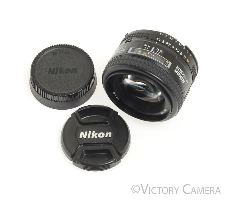 Nikon AF Nikkor 50mm F1.4 AF-D Autofocus Lens -Clean- - Victory Camera