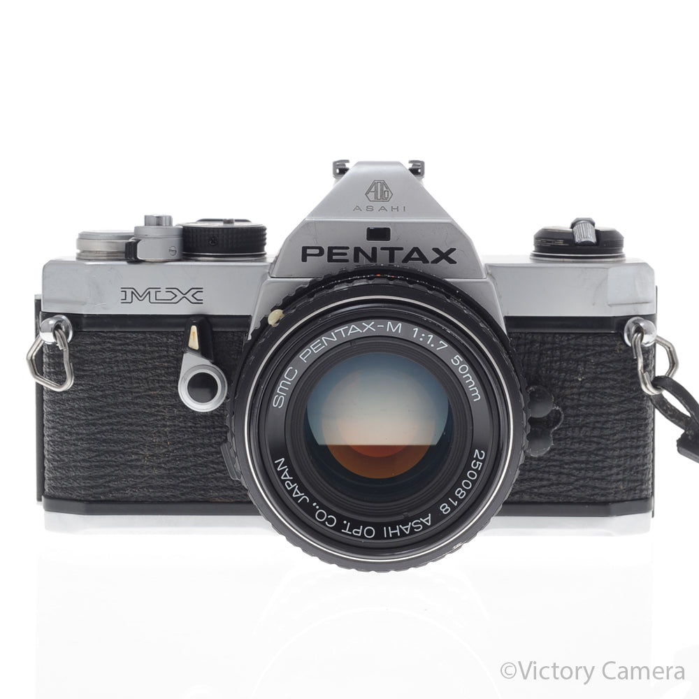 Pentax MX Chrome 35mm Camera w/ 50mm f1.7 Prime Lens [EXC-] - Victory Camera