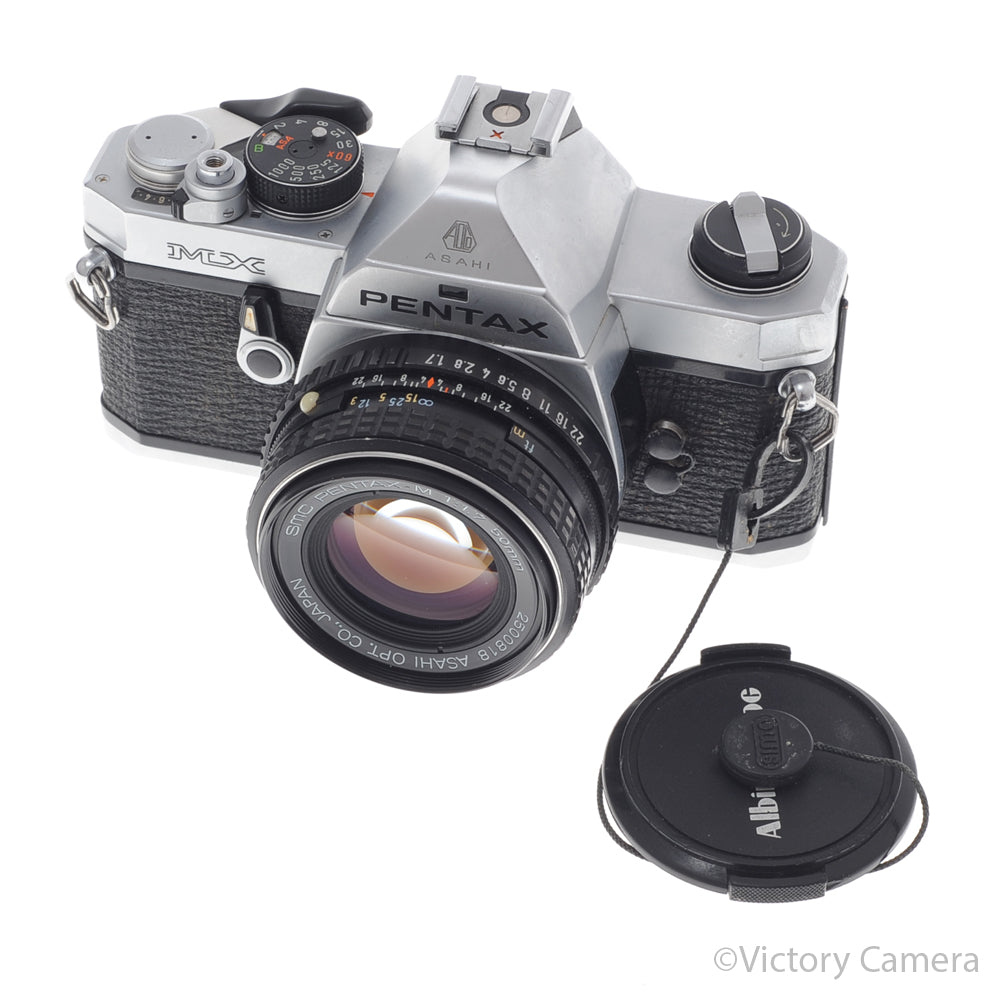 Pentax MX Chrome 35mm Camera w/ 50mm f1.7 Prime Lens [EXC-] - Victory Camera