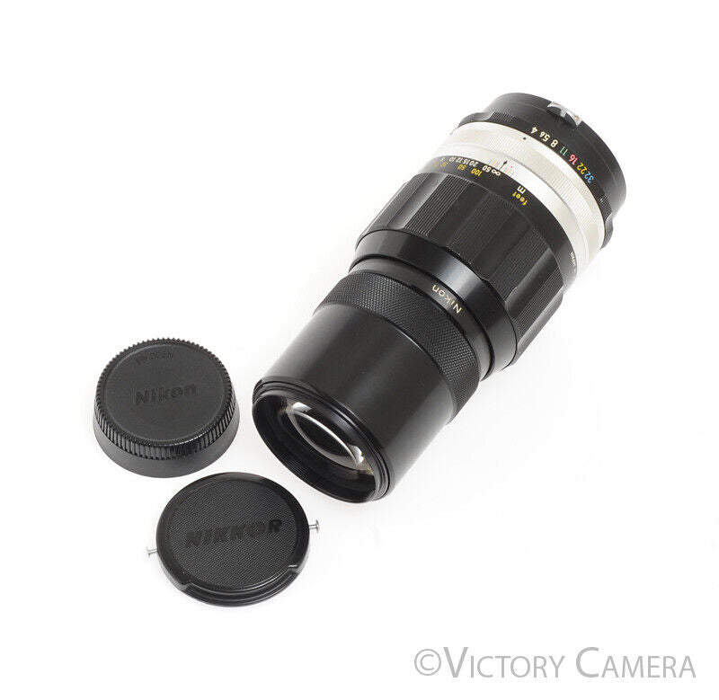 Nikon Nikkor-Q 20cm 200mm f4 Photomic Non-AI Telephoto Prime Lens -Clean- - Victory Camera