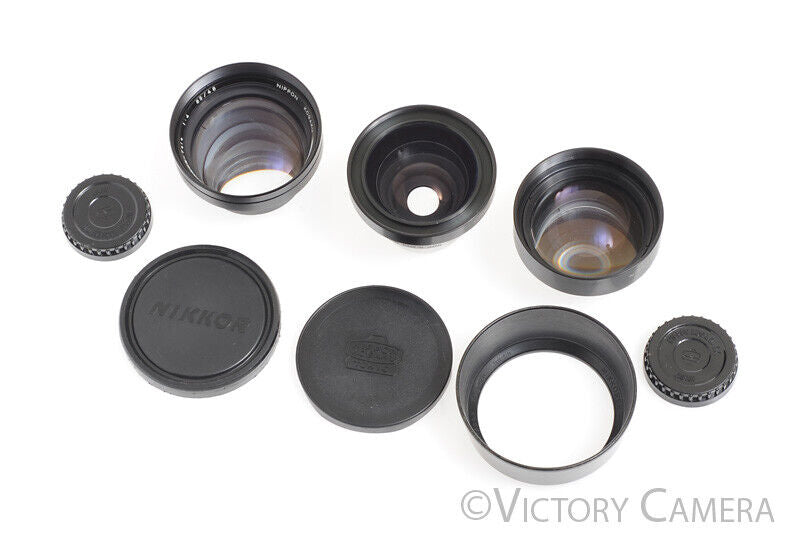 Nikon Nikkorex F / Auto 35 35mm Conversion Lens Set -Read-