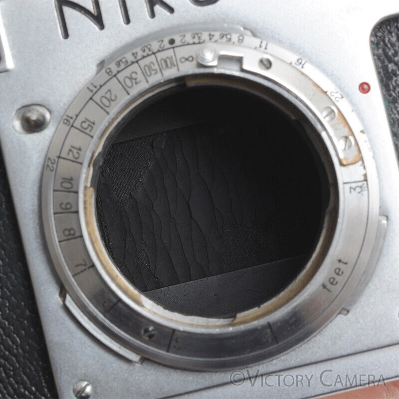 Nikon M Red Synched Chrome 35mm Rangefinder Camera Body -Read- [AS-IS] - Victory Camera