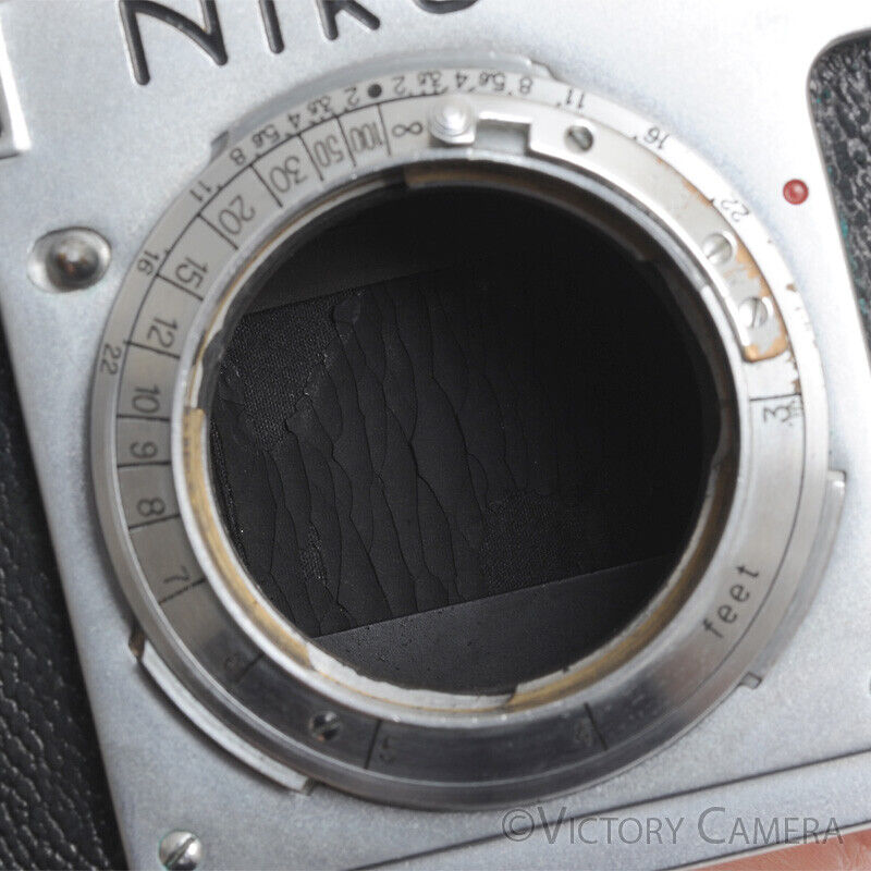 Nikon M Red Synched Chrome 35mm Rangefinder Camera Body -Read-