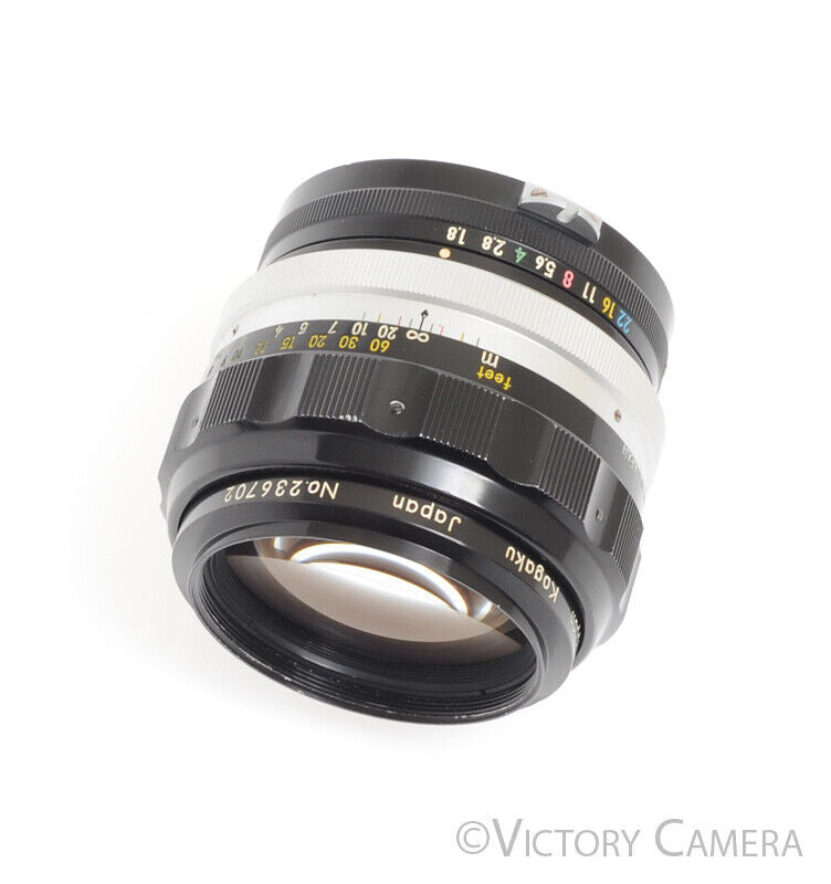 Nikon Nikkor-H 85mm f1.8 non-AI Prime Portrait Lens -Clean-