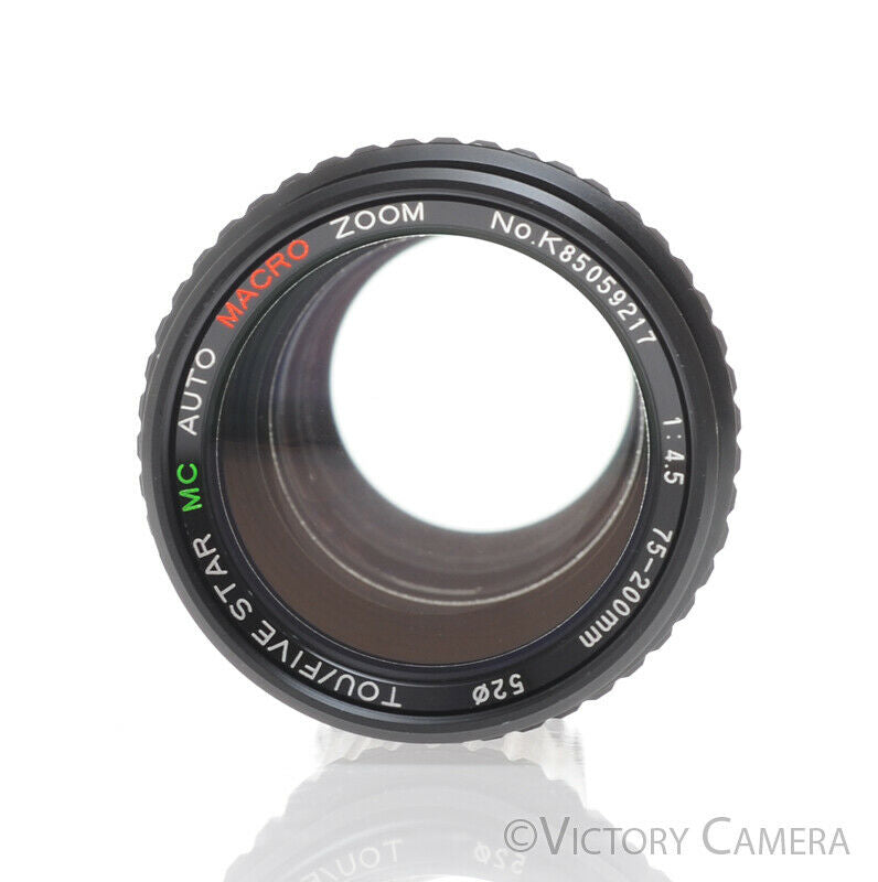 Tou/Five Star 75-200mm f4.5 Macro Telephoto Zoom Lens for Minolta [EXC] - Victory Camera