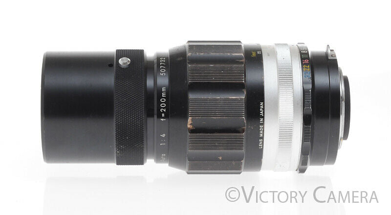 Nikon Nikkor-Q 20cm 200mm f4 Photomic non-AI Lens -Clean-