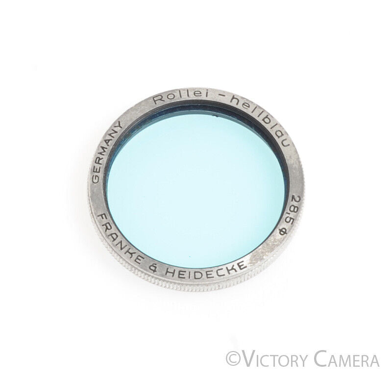 Rollei Rolleiflex Hellblau Light Blue Filter Bay I 28.5mm -BGN, Coating Wear- [BAR] - Victory Camera