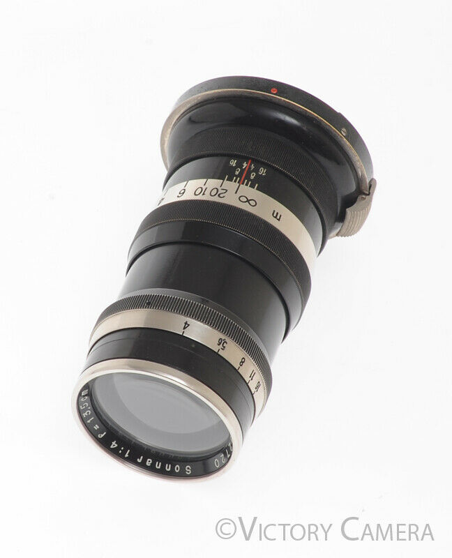 Rare Early Black Contax 135mm f4.5 Zeiss Lens [EXC-] - Victory Camera