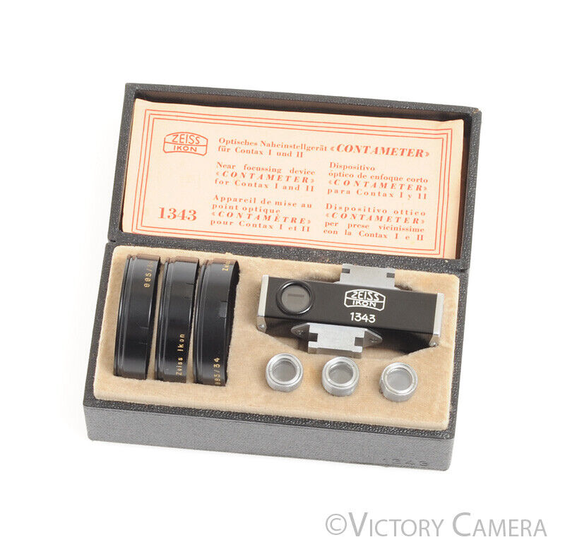 Zeiss Ikon Contameter 1343 Close Up Set for Contax I &amp; II Systems -Clean- - Victory Camera