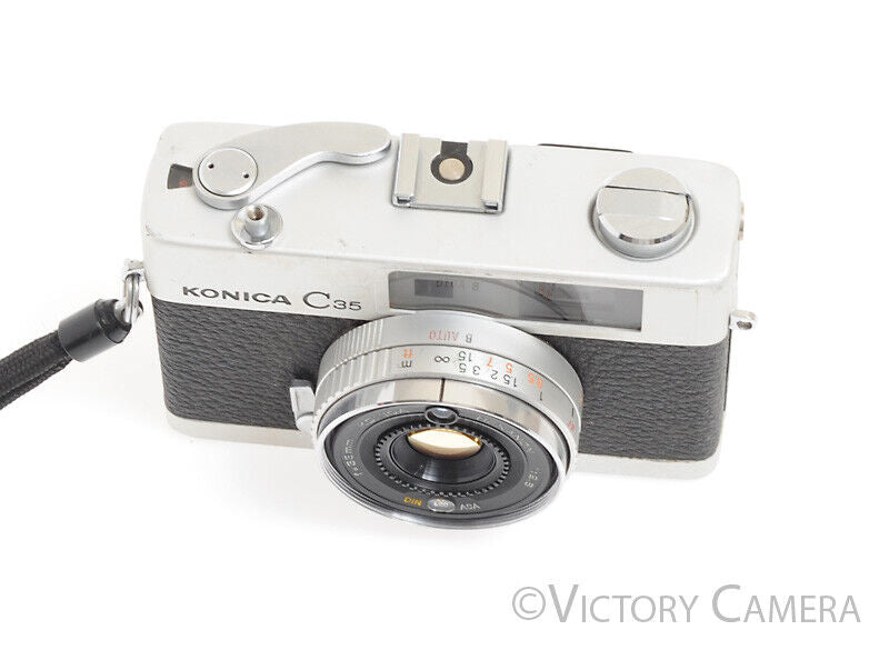 Konica C35 35mm Rangefinder Camera w/ 38mm f2.8 Lens -Parts/Repair, As