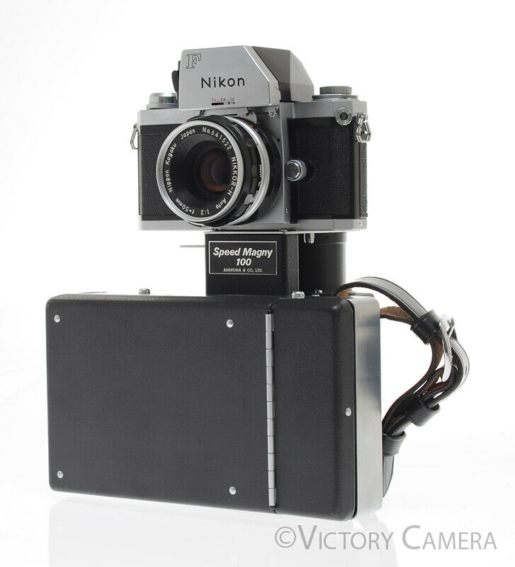Nikon F Camera Speed Magny 100 4x5 Polaroid Outfit -Clean- [EXC] - Victory Camera