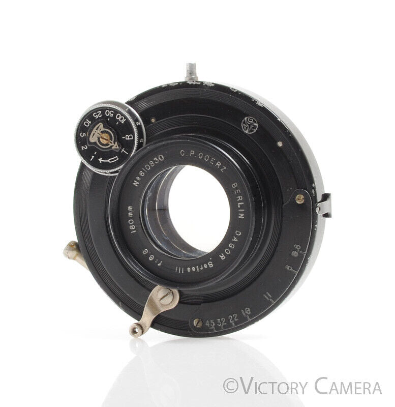 C. P. Goerz Rare Dagor Series III 180mm f6.8 Large Format Lens -Small Chip- [EXC-] - Victory Camera