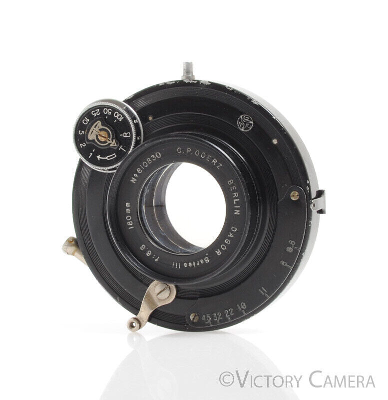 C. P. Goerz Rare Dagor Series III 180mm f6.8 Large Format Lens -Small Chip- - Victory Camera