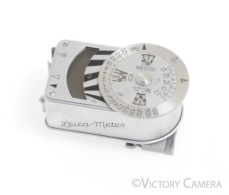 Leica Meter Metraphot / MF Chrome Light Meter w/ Leather Case -Inaccurate- [Good] - Victory Camera