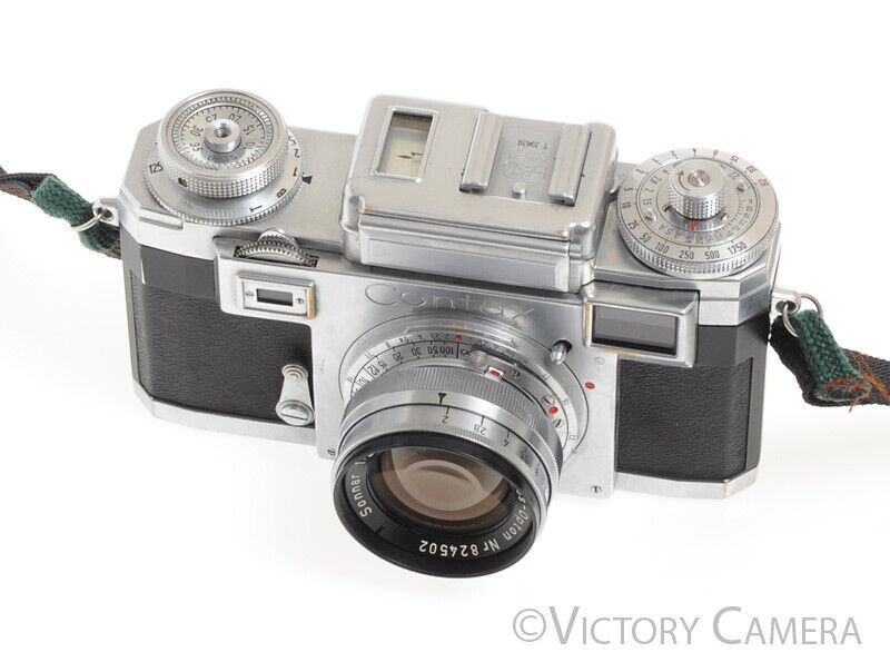 Contax IIIa 35mm Rangefinder Camera w/ 50mm f2 T Sonnar Lens -No Meter- [Good] - Victory Camera