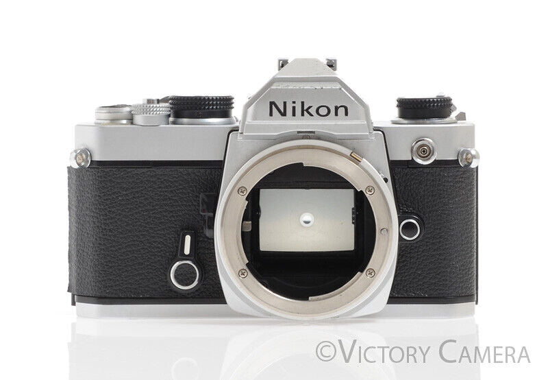 Nikon FM Chrome Early Version Camera Body -New Seals, Meter ~2 Stops Off-