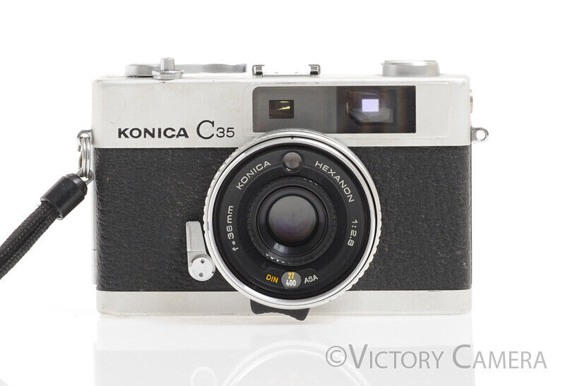 Konica C35 35mm Rangefinder Camera w/ 38mm f2.8 Lens -Parts/Repair, As is-
