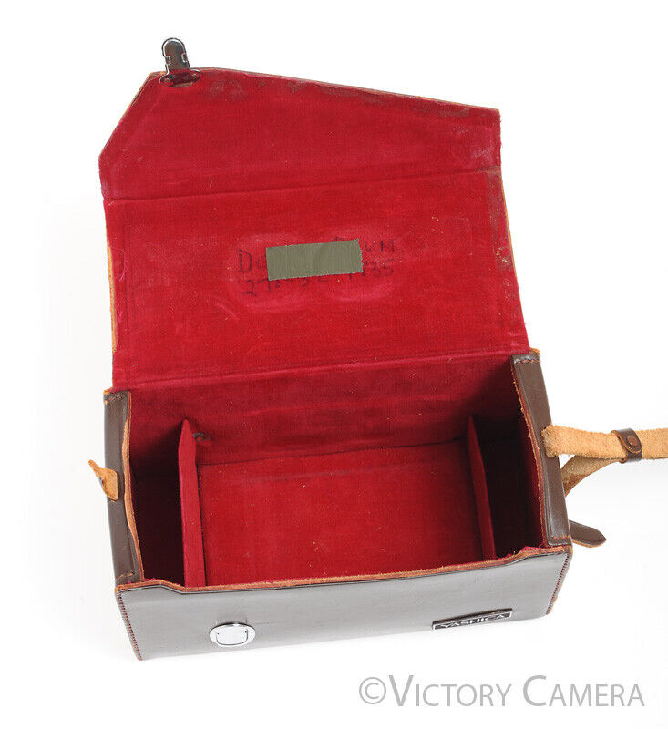 Yashica 635 Rare TLR Genuine Leather Carrying Case System Case Red Interior - Victory Camera