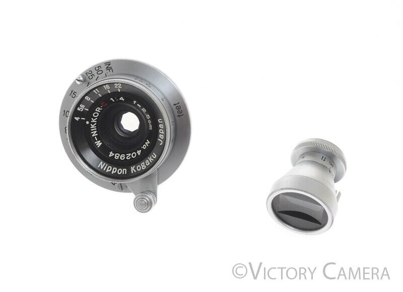 Nikon W-Nikkor-C 2.5cm F4 LTM Leica Mount Lens Clean with Finder [Good] - Victory Camera