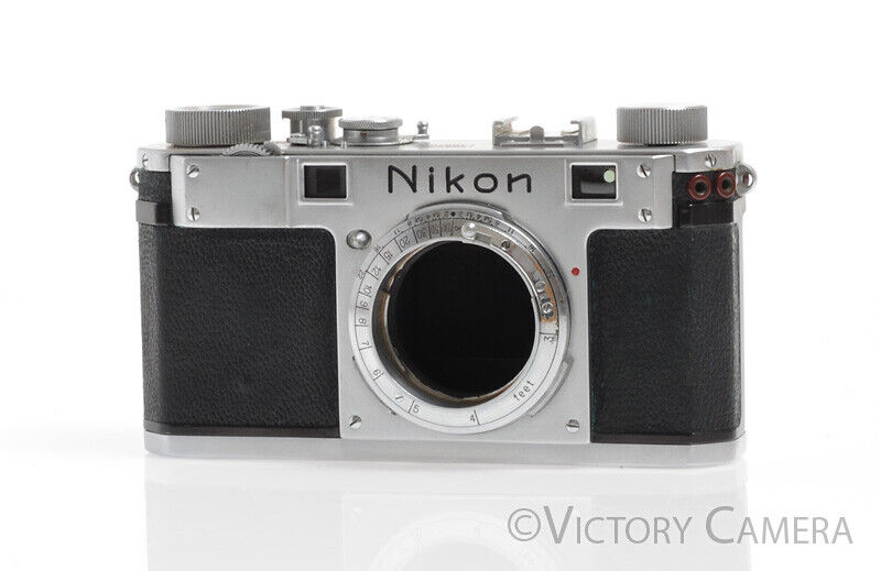Nikon M Red Synched Chrome 35mm Rangefinder Camera Body -Read- [AS-IS] - Victory Camera