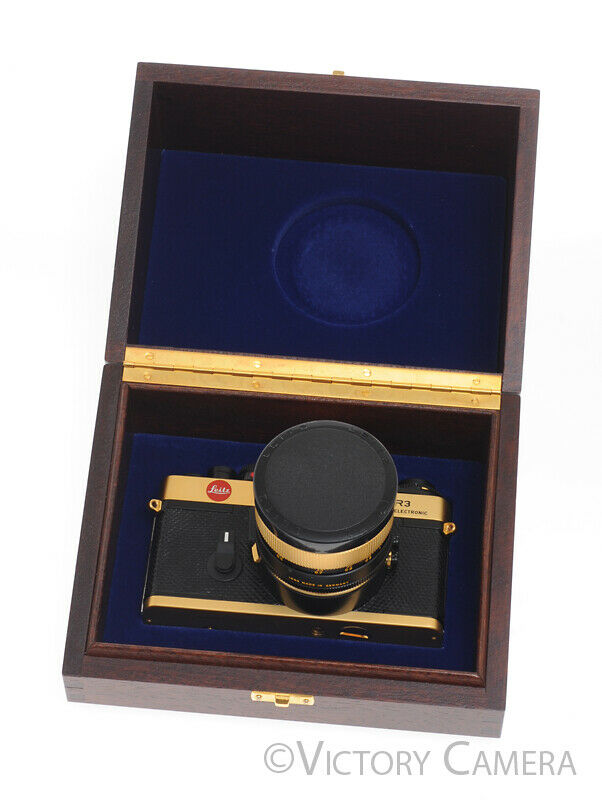 Leica R3 24 Karat Gold Camera 100 Anniversary Mint in Box 50mm Summilux Lens