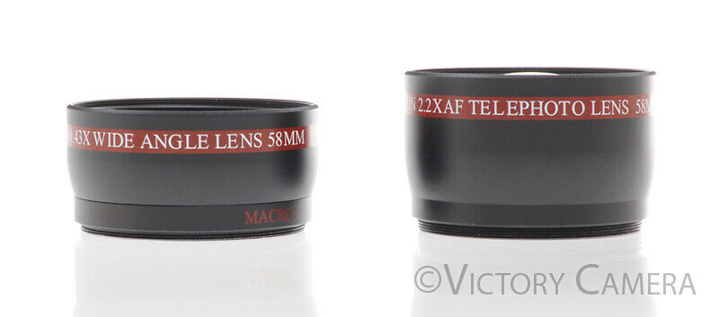 Commander Optics High Definition 58mm .43X &amp; 2.2X Wide Angle And Tele Converters [EXC+] - Victory Camera