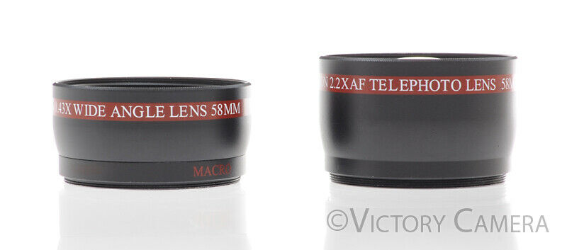 Commander Optics High Definition 58mm .43X &amp; 2.2X Wide Angle And Tele Converters