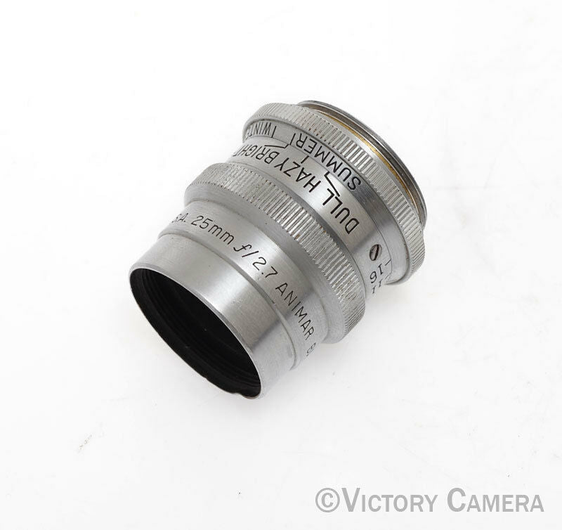 Bausch &amp; Lomb Animar 25mm F2.7 C Mount Balcote Lens (82-10)