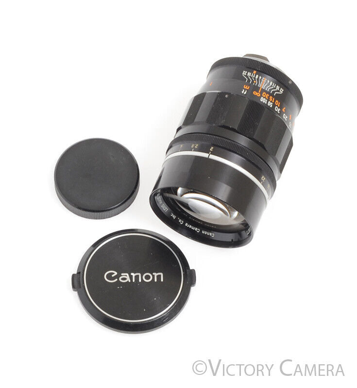 Canon LTM Leica Mount 100mm F2 Black Lens - Victory Camera