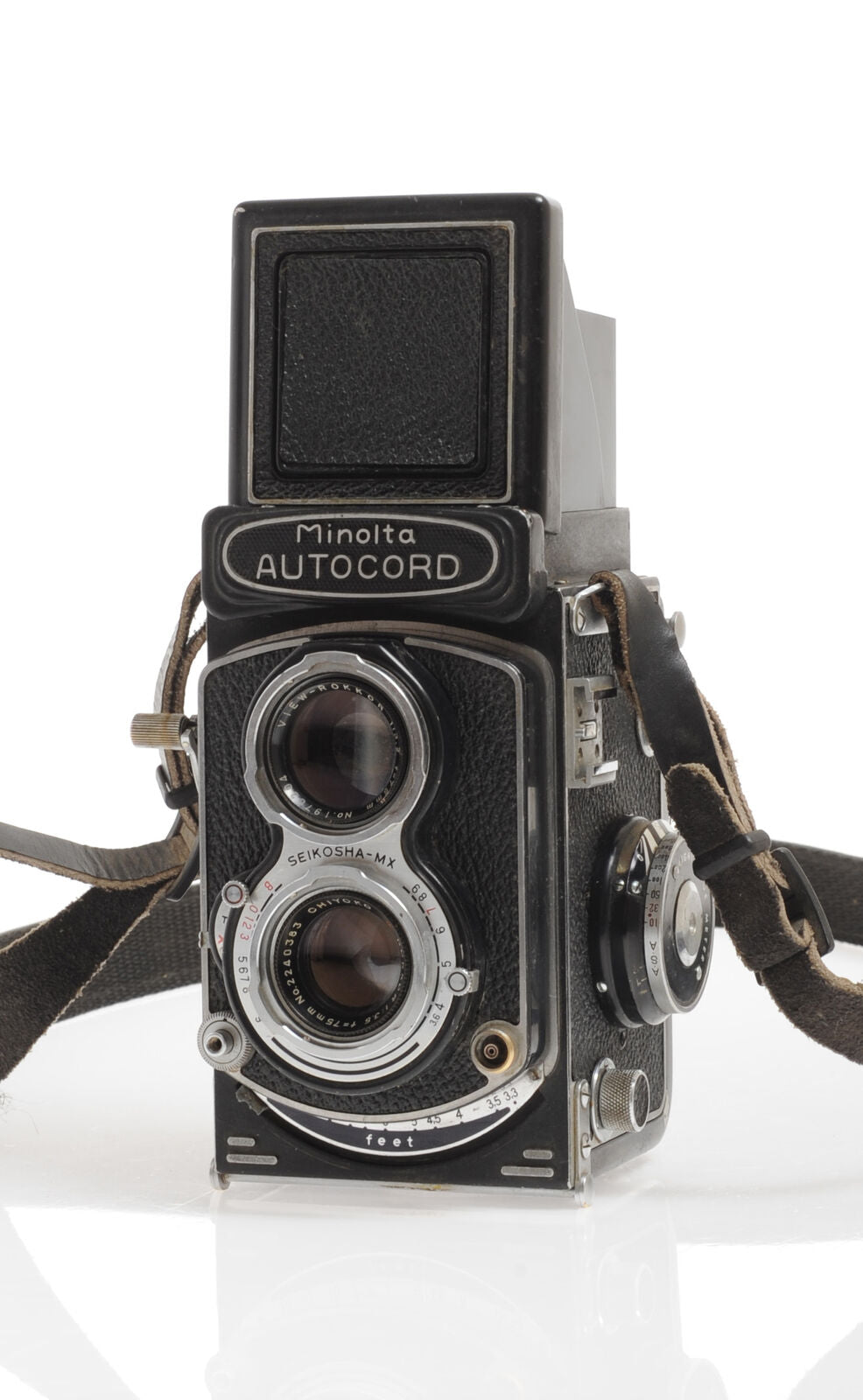 Minolta Autocord Export Medium Format TLR w/ Rokkor 75mm f3.5 Lens -No Meter- - Victory Camera