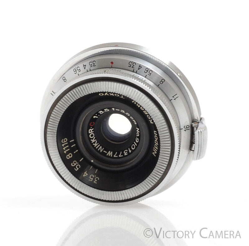 Nikon Rf W-Nikkor-C 3.5cm F3.5 Wide Angle S Mount Lens MIOJ