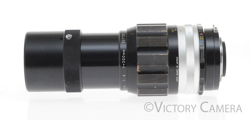 Nikon Nikkor-Q 20cm 200mm f4 Photomic non-AI Lens -Clean-