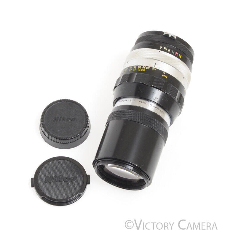 Nikon Nikkor-Q 20cm 200mm f4 Photomic non-AI Prime Lens - Victory Camera