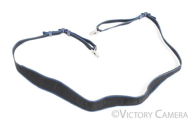 Genuine Mamiya RZ67 Quick Release QR Black &amp; Blue Camera Strap -Nice- [EXC-] - Victory Camera