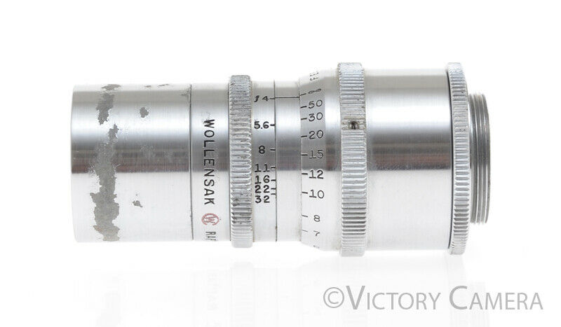 Wollensak Raptar 3&quot; f4 Cine Telephoto C Mount Lens - Victory Camera
