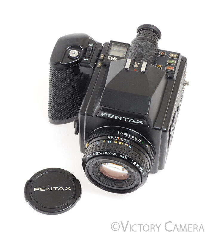 Pentax 645 Camera with 75mm f2.8 Lens 120 Back -Clean-