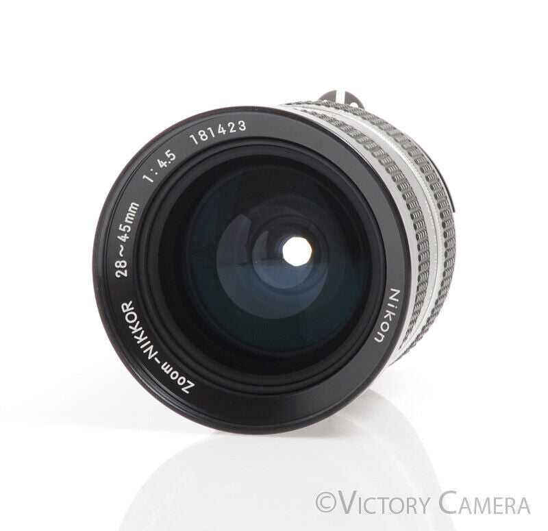 Nikon Zoom-Nikkor 28-45mm f4.5 Rare Manual Focus Wide Angle Zoom Lens