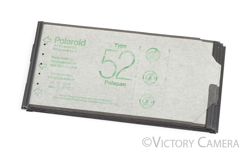 Lot of 10 Expired Polaroid 4x5 Film Type 52 & Type 54 -Date Unknown- [AS-IS] - Victory Camera