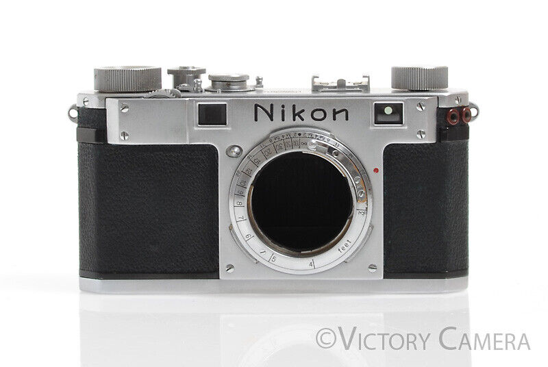 Nikon M Red Synched Chrome 35mm Rangefinder Camera Body -Read- [AS-IS] - Victory Camera