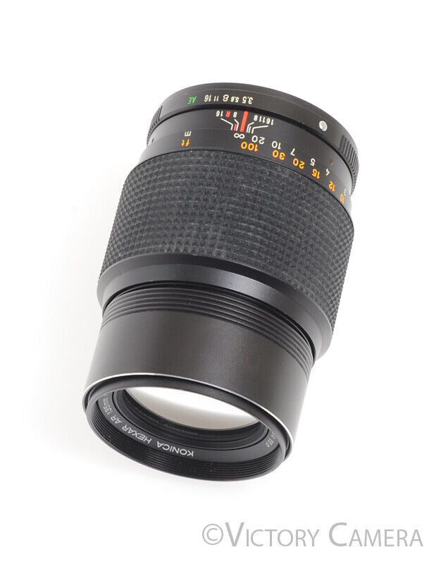 Konica Hexar AR 135mm f3.5 Manual Focus Lens w/ Hood