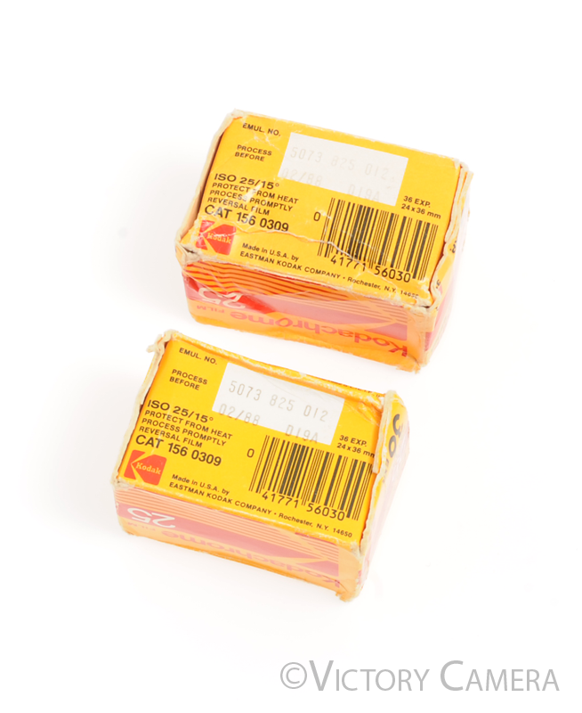 2x Kodak Kodachrome 25 (36 exposures.) Slide Film -Expired 1988-